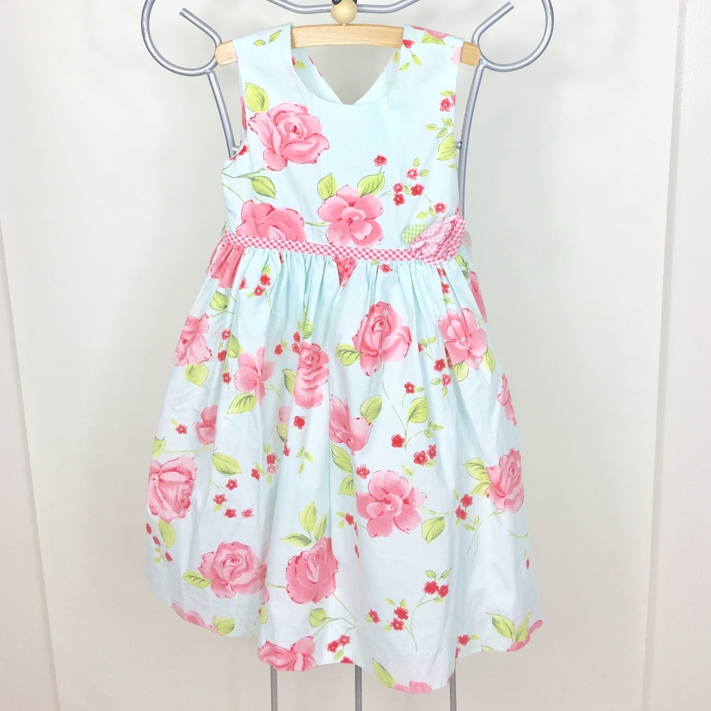 Plum Pudding Blue & Red Floral Dress